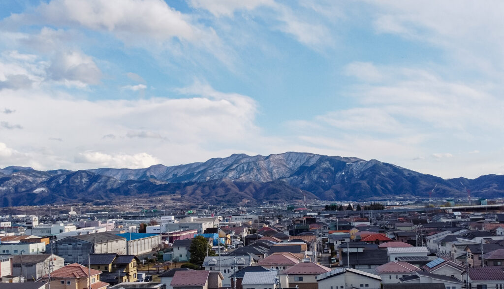 山梨県中央市の景色